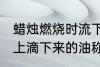 蜡烛燃烧时流下的蜡油叫什么 从蜡烛上滴下来的油称呼