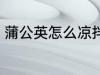 蒲公英怎么凉拌 如何制作凉拌蒲公英