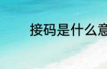 接码是什么意思 接码的解释