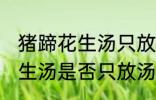 猪蹄花生汤只放汤底料可以吗 猪蹄花生汤是否只放汤底料