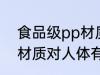 食品级pp材质水杯安全吗 食品级PP材质对人体有害吗
