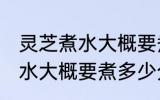 灵芝煮水大概要煮多长时间呢 灵芝煮水大概要煮多少分钟