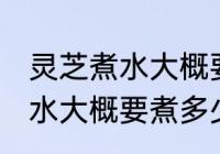 灵芝煮水大概要煮多长时间呢 灵芝煮水大概要煮多少分钟